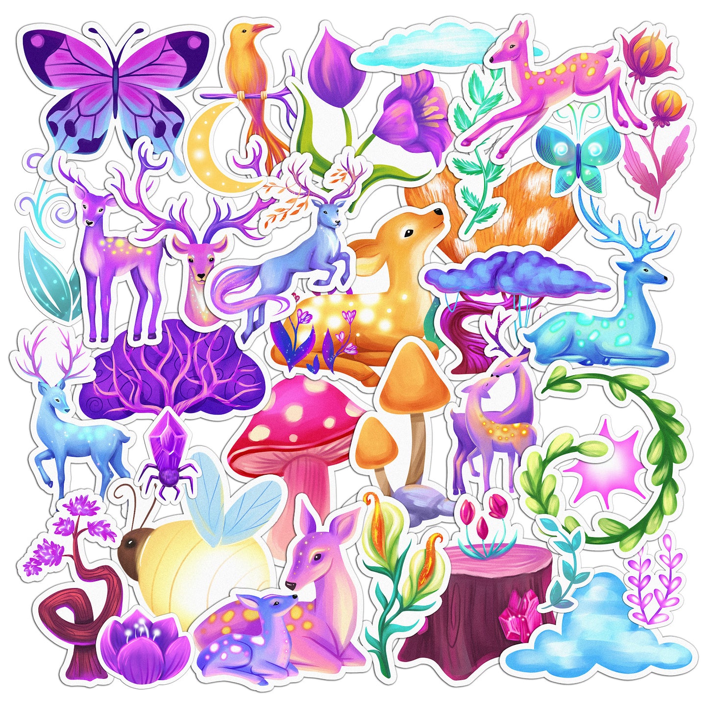 Cavka 35 PCS Sticker Pack for Laptop Fairy Forest