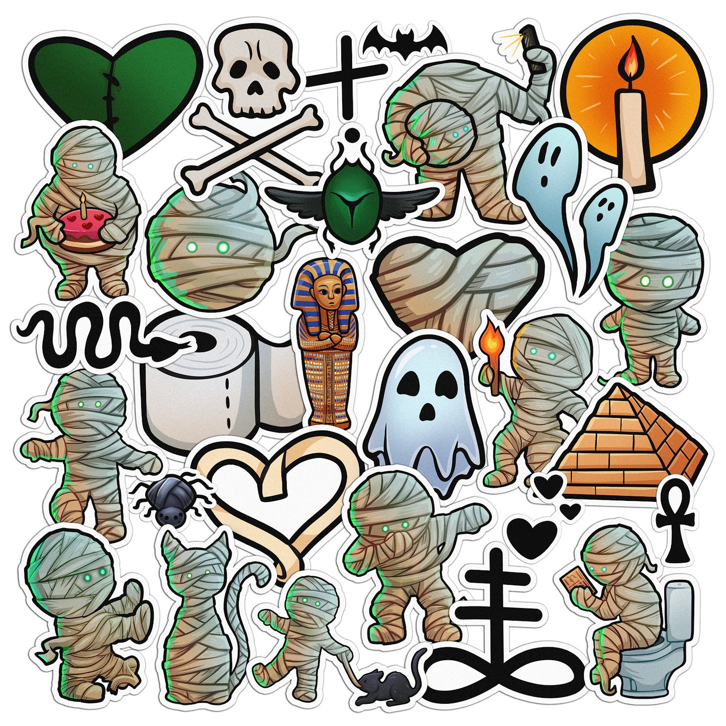 Cavka 29 PCS Sticker Pack for Laptop Mummy Boo