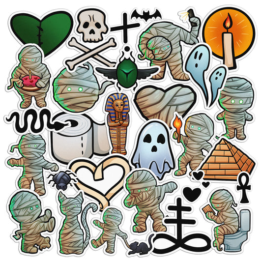 Cavka 29 PCS Sticker Pack for Laptop Mummy Boo