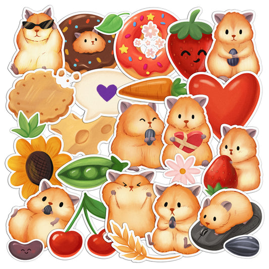 Cavka 27 PCS Sticker Pack for Laptop Cute Hamster