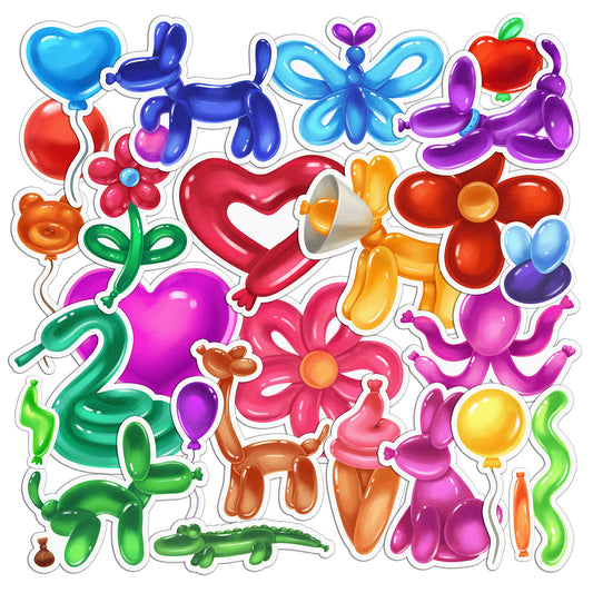 Cavka 27 PCS Sticker Pack for Laptop Air Balloons