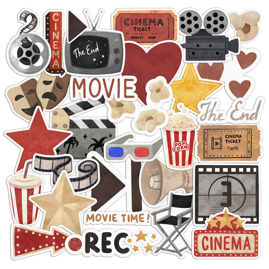 Cavka 31 PCS Sticker Pack for Laptop Cinema